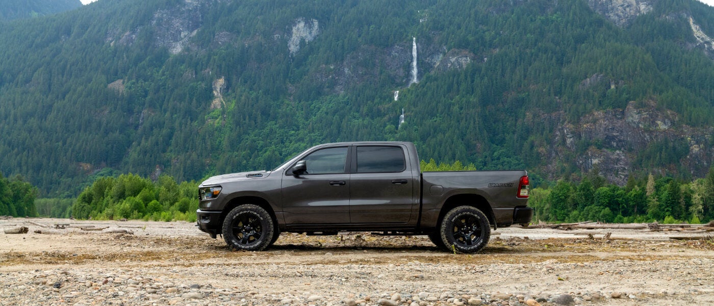 2024 Ram 1500 profile view in the mountains