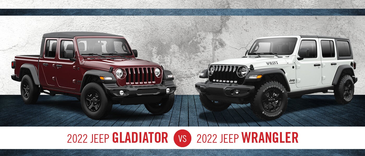 2022 Jeep Gladiator vs. Wrangler