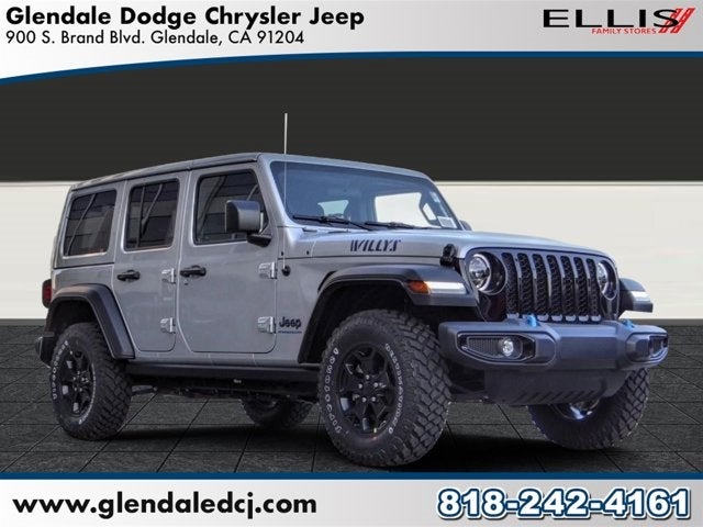 2023 Jeep Wrangler WILLYS 4xe in Silver Zynith Clearcoat for Sale -  Glendale, CA | Glendale Dodge Chrysler Jeep