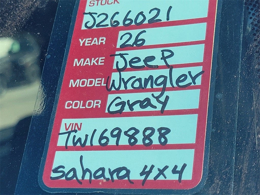 2026 Jeep Wrangler WRANGLER 4-DOOR SAHARA