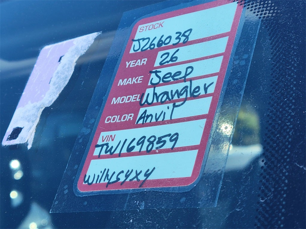 2026 Jeep Wrangler WRANGLER 4-DOOR WILLYS