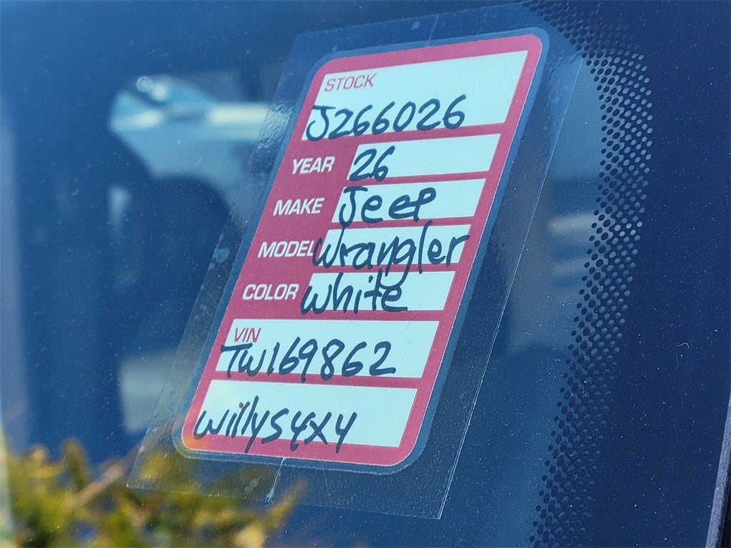 2026 Jeep Wrangler WRANGLER 4-DOOR WILLYS