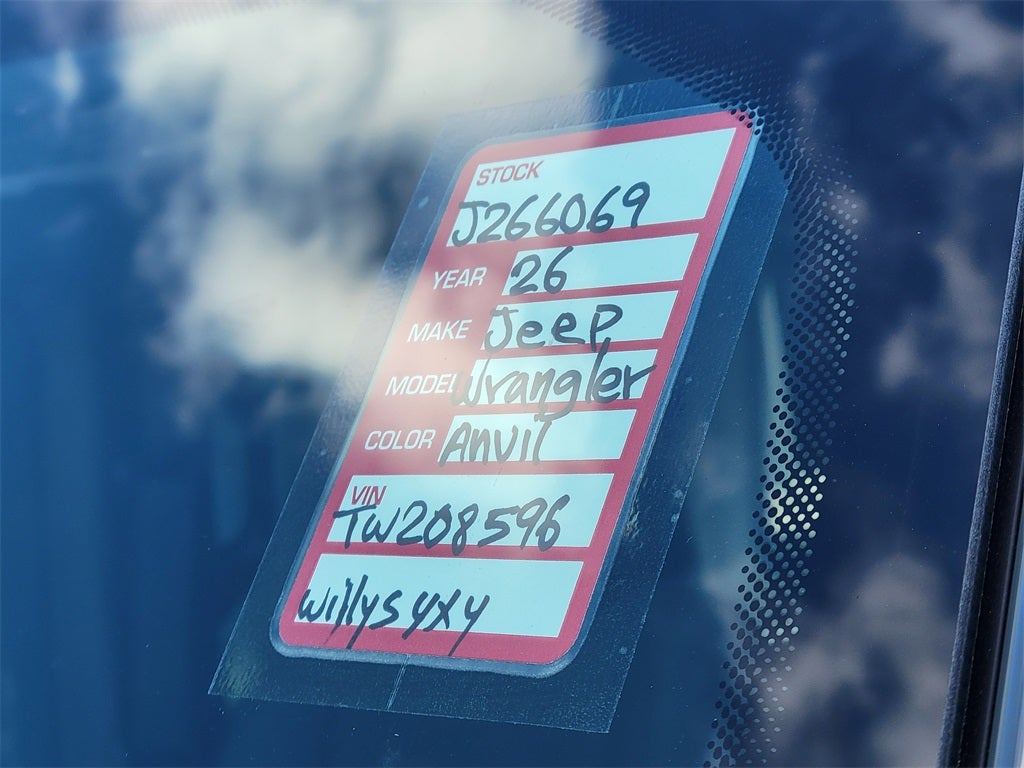 2026 Jeep Wrangler WRANGLER 4-DOOR WILLYS