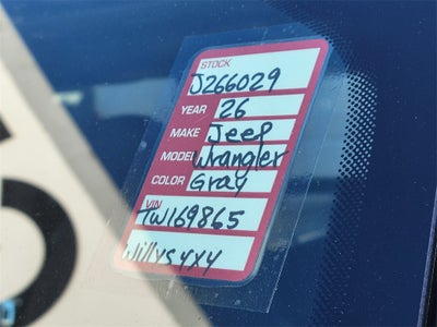 2026 Jeep Wrangler WRANGLER 4-DOOR WILLYS