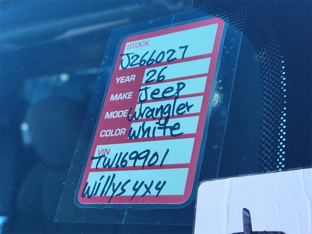 2026 Jeep Wrangler WRANGLER 4-DOOR WILLYS