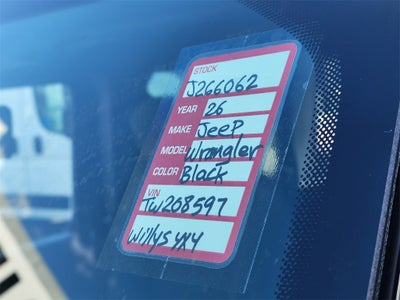 2026 Jeep Wrangler WRANGLER 4-DOOR WILLYS