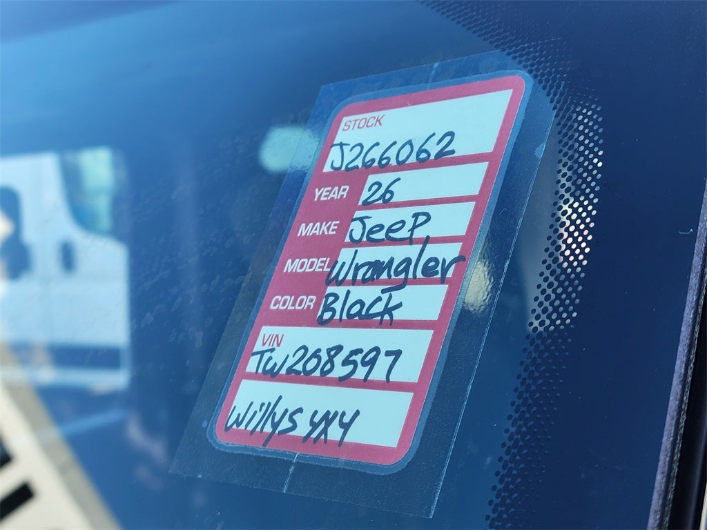 2026 Jeep Wrangler WRANGLER 4-DOOR WILLYS