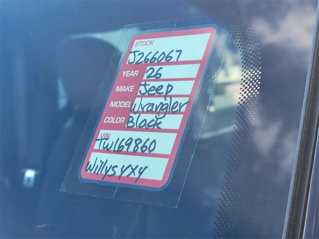 2026 Jeep Wrangler WRANGLER 4-DOOR WILLYS