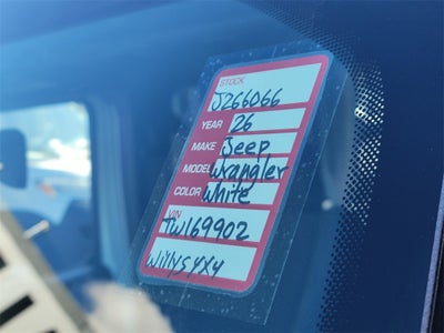 2026 Jeep Wrangler WRANGLER 4-DOOR WILLYS