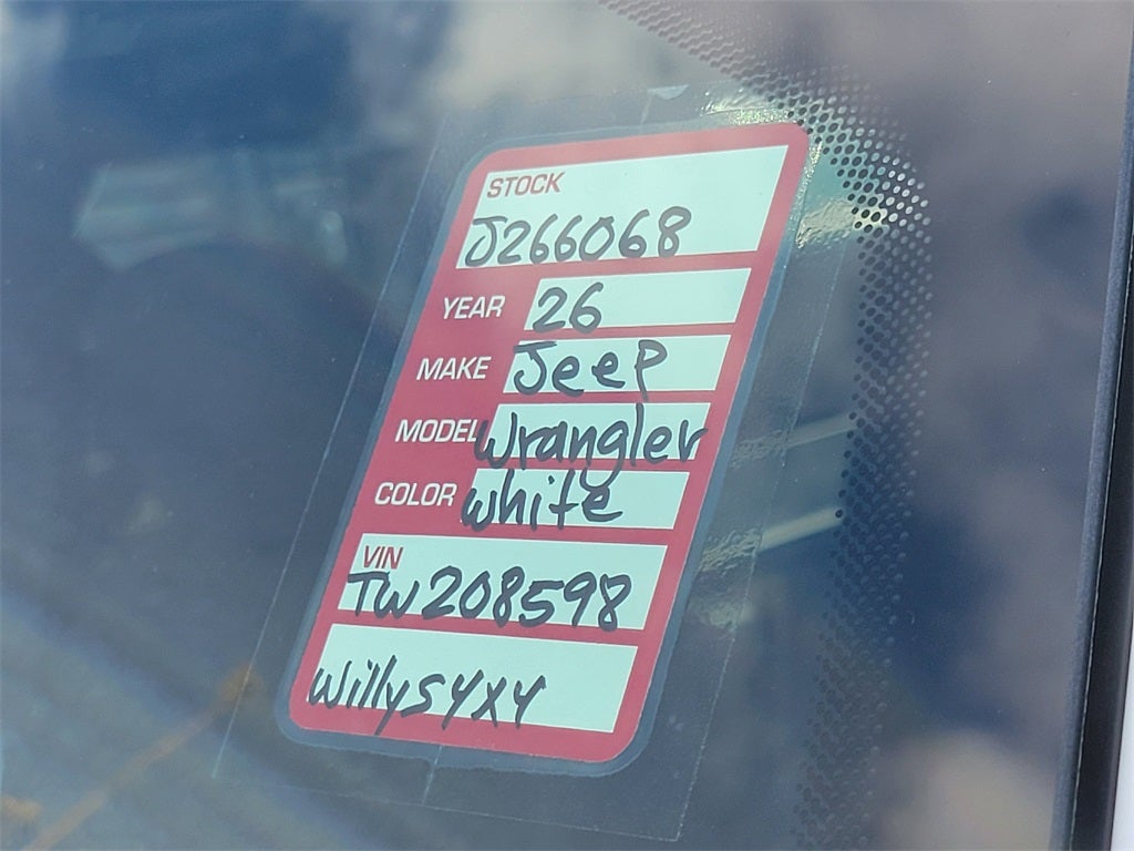 2026 Jeep Wrangler WRANGLER 4-DOOR WILLYS