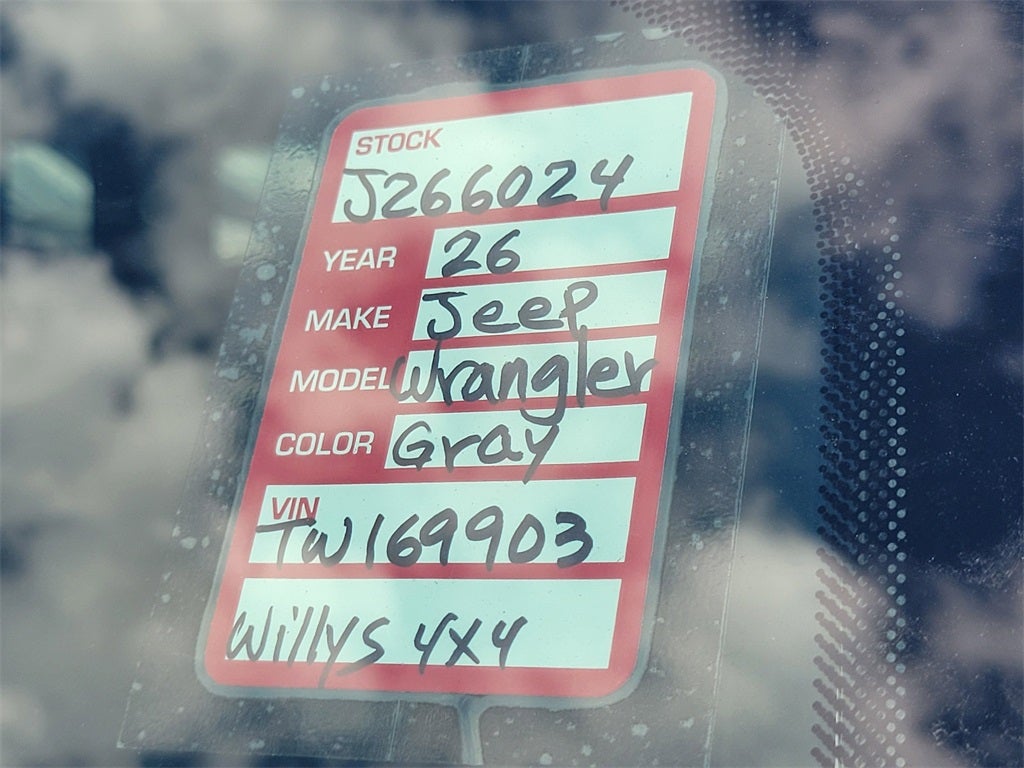 2026 Jeep Wrangler WRANGLER 4-DOOR WILLYS