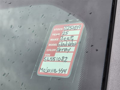 2025 Jeep Gladiator GLADIATOR MOJAVE 4X4