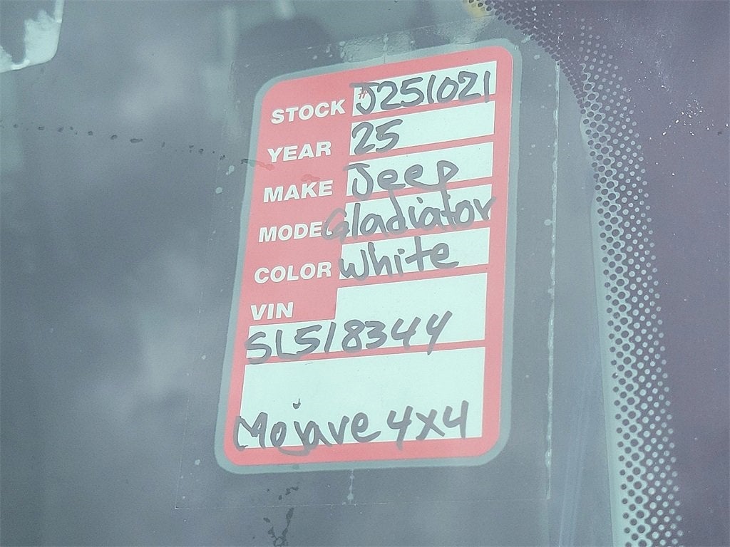 2025 Jeep Gladiator GLADIATOR MOJAVE 4X4