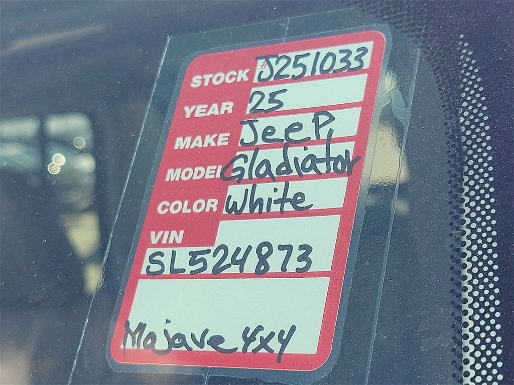 2025 Jeep Gladiator GLADIATOR MOJAVE 4X4