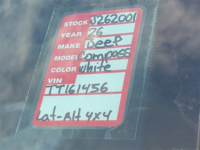 2026 Jeep Compass COMPASS LATITUDE ALTITUDE 4X4