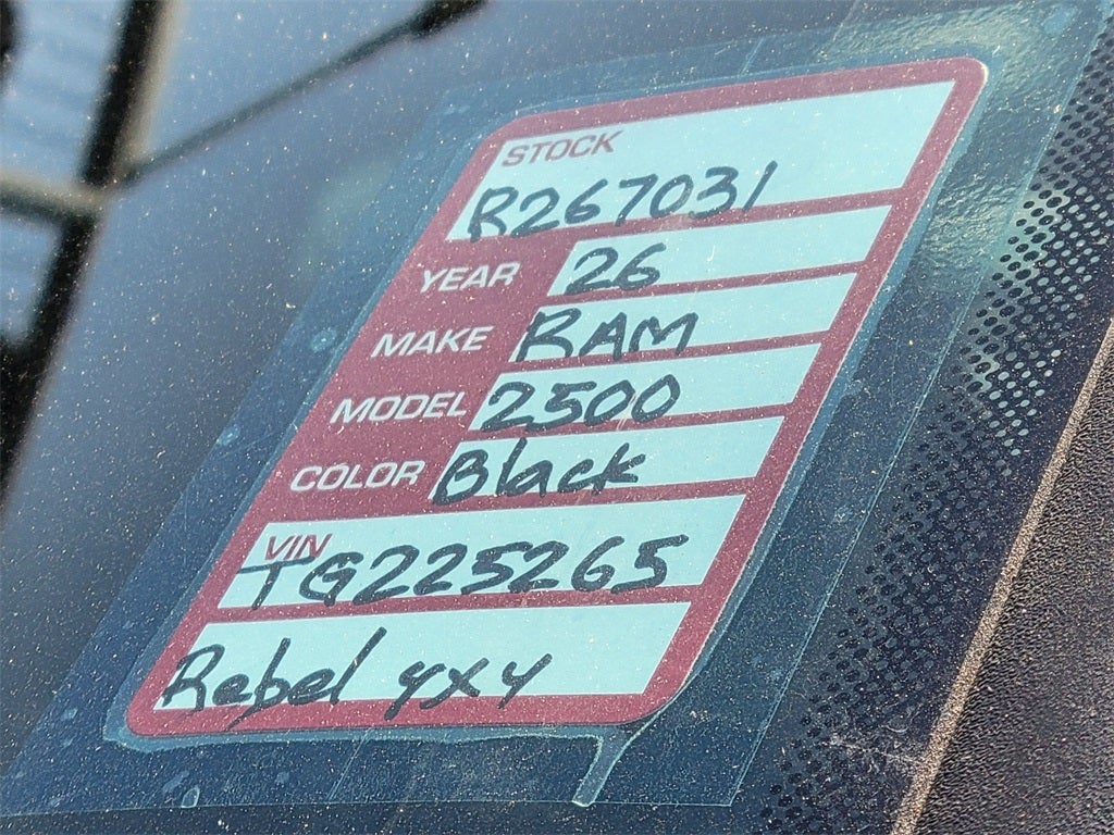 2026 RAM Ram 2500 RAM 2500 REBEL CREW CAB 4X4 6'4' BOX