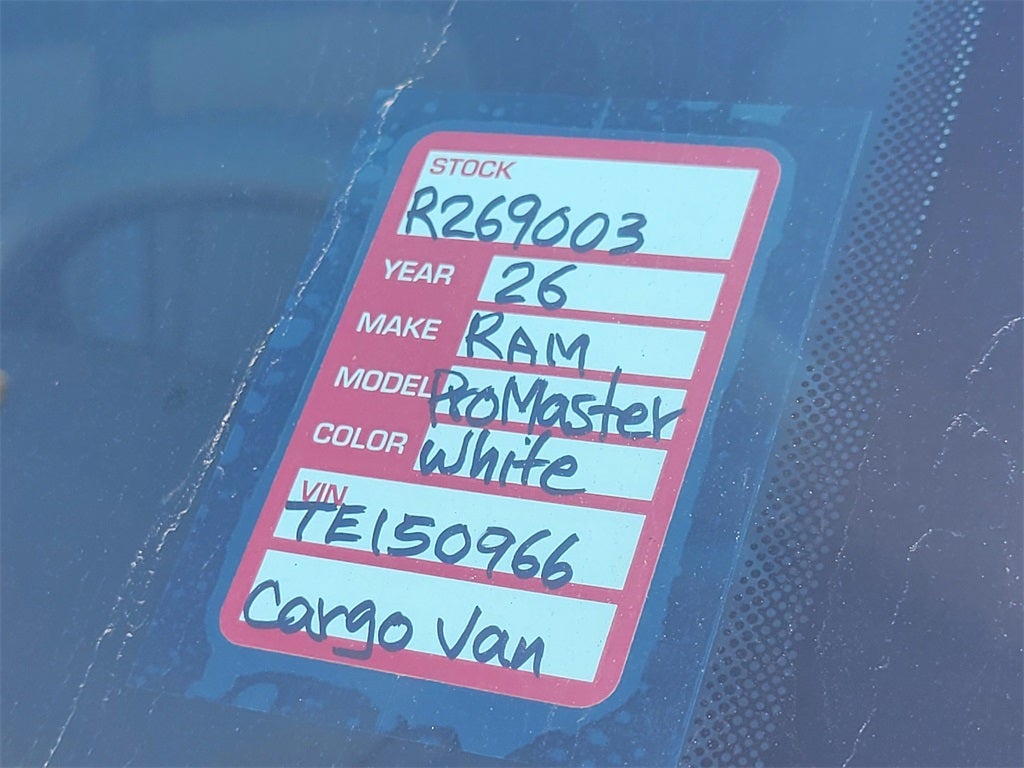 2026 RAM Ram ProMaster RAM PROMASTER 2500 TRADESMAN CARGO VAN HIGH ROOF 159' WB