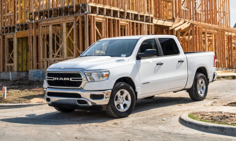 2023 Ram 1500 at a construction site