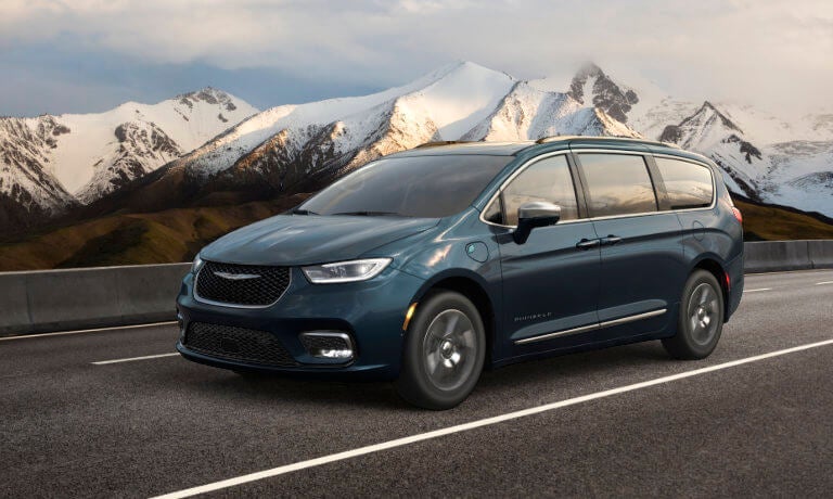 2024 Chrysler Pacifica Plug-In Hybrid driving in mountains