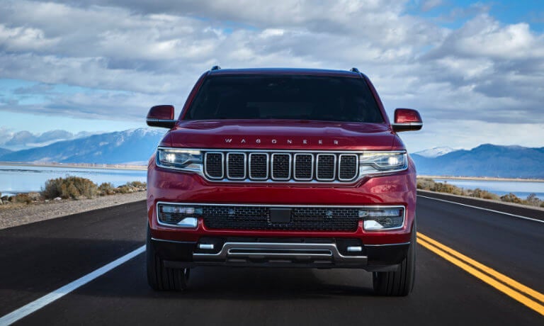 2025 Jeep Wagoneer driving head-on