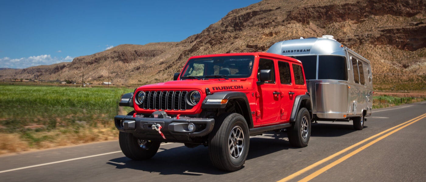 2025 Jeep Wrangler pulling an Airstream