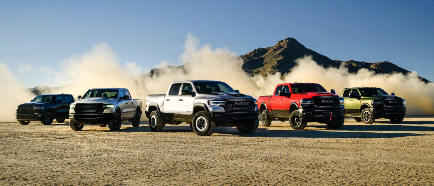 2026 Ram 2500 lineup in desert